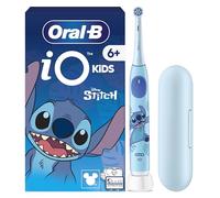 Oral-B Brosse à Dents Electrique iO Kids, Brossette, Version Stitch, Bleue - 3 Modes de Brossage en Douceur pour Enfants de 6 Ans, Minuteur Musical, Embout Rond de Rechange, Etui
