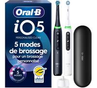 Oral-B iO 5 Pack 2 brosses à dents électriques avec brossettes