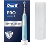 Oral-B Brosse à dents électrique Pro 1 Cross Action Caribbean Blue avec étui de voyage