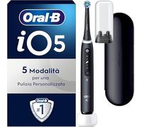 Oral-B Brosse à dents électrique rechargeable iO 5N Noir, 1 tête, 1 étui de voyage, 1 brosse à dents
