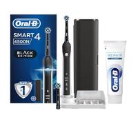 Oral-B Brosse à dents électrique rechargeable Smart 4 4500 Noir + Dentifrice Oral-B Gencives & Vernis Repair Classique. 1 brosse à dents, 1 dentifrice