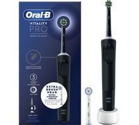 Oral-B | Brosse à dents électrique - Vitality Pro D103 - Noir - 7600 mouvements/minute - Avec 2 accessoires