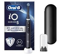 Oral-B Brosses à dents électriques iO5 pour adultes, cadeaux de Saint-Valentin pour lui/elle, 1 tête de brosse à dents et étui de voyage, 5 modes avec blanchiment des dents, prise britannique à 2