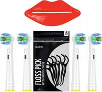 Oral-B Brossettes 3D White 4 pièces avec dentifrice Squeezer Flosser