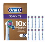 Oral-B Brossettes de Rechange 3D White, lot de 10, Blanches - Recharges Brosse à Dents Électrique Pro, Blanchiment avec une Coupelle de Polissage, Emballage en Carton