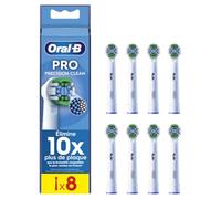 Oral-B Brossettes Pro Precision Clean pour brosse à dents électriques Pack de 8 unités