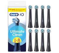 Oral-B Brossettes de rechange Ultimate Clean - Lot de 8, authentiques, noires, rondes pour Oral-B iO