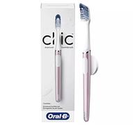 Oral-B Clic Brosse à dents manuelle, quartz rose, avec porte-brosse à dents magnétique - 1 pièce