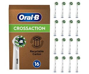 Oral-B Cross Action Brossette Pour Brosse À Dents Électrique, Lot De 16, Convient À Une Boîte Aux Lettres