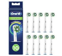 Oral-B Cross Action Clean Maximiser, Brossettes de Rechange, Embout, Pack de 10, Blanc, Clean Maximiser pour Brosse à Dents Électrique Jusqu’à 100 % d’élimination de la Plaque Dentaire