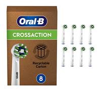 Oral-B Cross Action Clean Maximiser, Brossettes de rechange, Embout, Pack de 8 pour Brosse à Dents Électrique Format Spécial Boîte Aux Lettres
