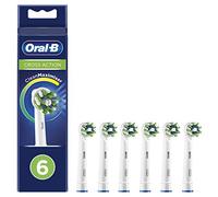 Oral-B Cross Action Lot de 6 têtes de brosse à dents électrique avec technologie CleanMaximiser, poils coudés pour un retrait plus profond de la plaque dentaire Blanc