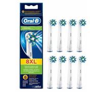 Oral-B CrossAction Clean Maximiser, Brossettes de Rechange, Embout, Pack de 8, Noir, Clean Maximiser pour Brosse à Dents Électrique Jusqu’à 100 % d’élimination de la Plaque Dentaire