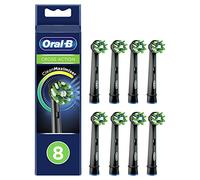 Oral-B CrossAction Clean Maximiser, Brossettes de Rechange, Embout, Pack de 8, Noir, Clean Maximiser pour Brosse à Dents Électrique Jusqu’à 100 % d’élimination de la Plaque Dentaire