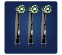 Oral-B CrossAction CleanMaximiser - Tête de brosse de rechange - pour brosse à dent - noir (pack de 3) - pour Pro 2000, 2500, 4000, 4500, 600, 650, 700, 7000