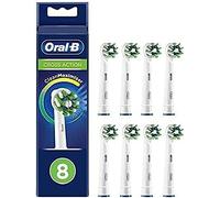 Oral-B CrossAction - Lot de 8 brossettes avec poils CleanMaximiser pour un nettoyage buccal holistique