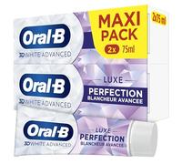 Oral-B Dentifrice Blancheur 3D White Advanced Luxe Perfection Contre Les Taches En Surface, Conçu Pour Un Brossage Des Dents Avancé, Arome Menthe, Pack De 150ml