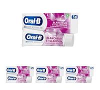 Oral-B Dentifrice Blancheur Glamour 3D White Advanced Luxe Perfection Contre Les Taches En Surface, Conçu Pour Un Brossage Des Dents Avancé, Arome Menthe Douce, 75ml (Lot de 4)