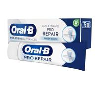 Oral-B Dentifrice blanchissant doux Gum & Enamel Repair 75 ml, Pâte, Menthe poivrée et aux herbes, Nettoyage quotidien des dents, Élimine les taches, Fraîcheur d'haleine, Soins gencives sensibles
