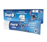 Oral-B Dentifrice Enfant Junior Stitch Dentifrice Avec Fluorure Stanneux, Saveur Douce Pour Un Brossage Souple, Recommandé Par L'Académie Européenne De Dentisterie Pédiatrique À Partir De 6 Ans, 75ml
