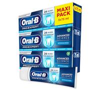 Oral-B Dentifrice Pro-Expert Advanced Science Nettoyage Intense, Prevention Dentaire Anti-Plaque Et Anti-Caries Avec Un Brossage 2 Fois Par Jour, Adhérence Aux Dents Et Gencives, 3x75 ml