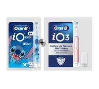 Oral-B Duo Pack Famille - 2 Brosses à Dents Electriques - iO Stitch et iO3 Rose