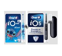 Oral-B Duo Pack Famille - 2 Brosses à Dents Electriques - iO Stitch et iO5 Noire