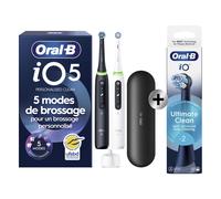 Oral-B iO 5 Pack 2 brosses à dents électriques avec brossettes