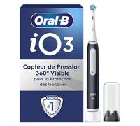 Oral-B Ensemble Brosse A Dents Electrique iO 3 Noire Et Lot De 2 Brossettes De Rechange Oral B Gentle Care, AUTHENTIQUES, 3 Modes De Nettoyage Dont Blancheur, Embouts Souples Pour Gencives Sensibles