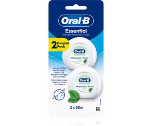 Oral-B Essential Floss Mint fil dentaire ciré saveur de menthe 2x50 m