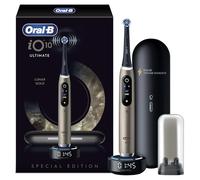 Oral-B iO 10 Brosse A Dents Electrique Lunar Gold, NOUVEAUTE, 7 Modes De Brossage Avec Blancheur Et Douceur, Coach De Brossage iO Sense, Brossette De Rechange Ultimate Clean, Etui De Voyage Chargeur