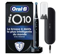 Oral-B iO 10 Brosse À Dents Électrique Noire, 1 Brossette, 1 Étui De Voyage Chargeur