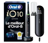 Oral-B iO10 Brosse à Dents Électrique Black - 7 Modes de Brossage dont Blancheur et Soin des Gencives, Capteur de Pression, Batterie Rechargeable, Coach de Brossage, Etui de Voyage Chargeur