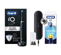 Oral-B iO 10 Noire Edition Spéciale Brosse à dents électrique avec brossette + 6 brossettes