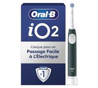 Oral-B iO 2 Brosse A Dents Electrique Vert Forêt Pour Adultes, 3 Modes De Nettoyage, Doux Pour Les Gencives, Brossage Souple, Accessoires, Brossette Oral B De Rechange, Chargeur