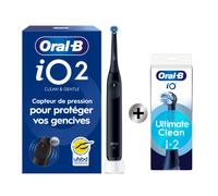 Oral-B iO 2 Noire - Brosse à dents électrique avec 1 brossette + pack de 2 brossettes