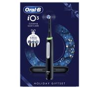 Oral-B iO 3 Brosse À Dents Électrique Noire, 1 Brossette, 1 Étui De Voyage