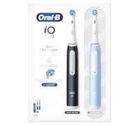 Oral-B Brosse à dents électrique iO3 – Lot de 2 (Bleu & Noir) – 2 brossettes, étui de voyage