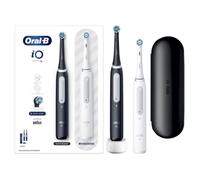 Oral-B iO Series 4 Duo Adulte Brosse à dents vibrante Noir, Blanc