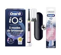 Oral‑B Brosse à dents électrique io 5n – connectée, avec étui de voyage – rose
