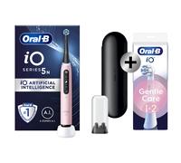 Oral-B iO 5N Brosse À Dents Électrique Rose connectée Bluetooth, 1 Brossette, 1 Étui De Voyage
