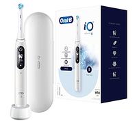 Oral-B iO 6 Brosse à dents électrique avec technologie magnétique révolutionnaire et micro-vibrations, 5 programmes de nettoyage, 1 brosse, écran et étui de voyage, blanc