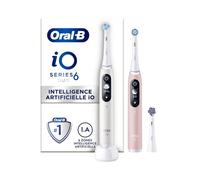 Oral-b io 6 - duo - blanche et rose - brosses à dents électriques connectées