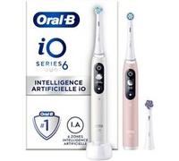Oral-b io 6 - duo - blanche et rose - brosses à dents électriques connectées Multicouleur G