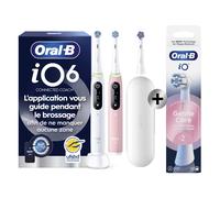 Oral-B Brosse à dents iO Serie 6 Duo Blanc / Sable rose