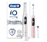 Oral-B Brosse à dents iO Serie 6 Duo Blanc / Sable rose