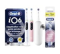 Oral-B iO 6 Pack 2 brosses à dents électriques avec 3 brossettes + 4 brossettes