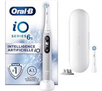 Oral-B iO 6S Brosse a Dents Électrique connectée Bluetooth Grise, 2 Brossettes, 1 Étui De Voyage