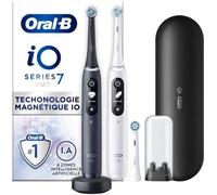 Oral-B iO 7 Brosses à dents électriques - Noir et blanc - Duopack