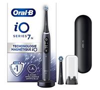Oral-B iO 7N Brosse À Dents Électrique Noire connectée Bluetooth, 2 Brossettes, 1 Étui De Voyage